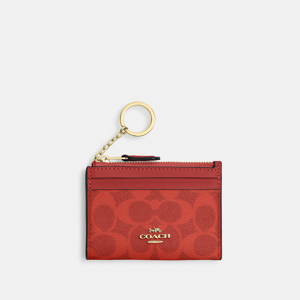 Coach Outlet Mini Skinny ID Case In Signature Canvas